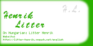 henrik litter business card